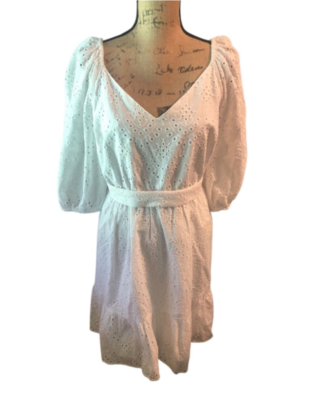 Eloquii Eyelet Dress Size 16 White